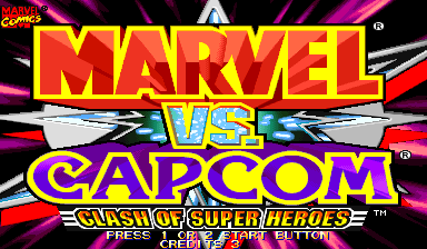 Marvel Vs. Capcom: Clash of Super Heroes (Asia 980123) Title Screen